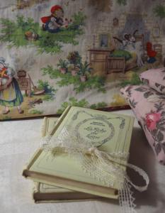 réservé k. 2 charmants petits livres anciens ,COLLECTION NELSON, déco shabby, La robe de laine , mademoiselle de la Seiglière