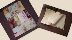 GRand Carnet pour création de livre textile, tissus anciens
