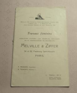 Rare catalogue ancien Melville et Ziffer pour collection