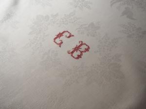 Monogramme ancien CB sur serviette