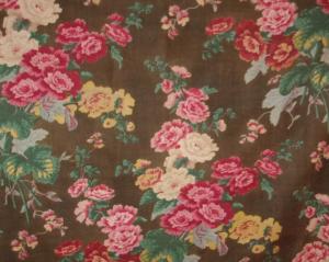  Tissu ancien grandes et belles fleurs , 1900