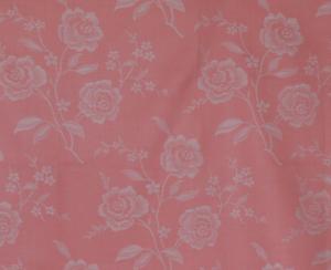   Toile à matelas ancienne , fleurs , rose,