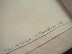 Toile de métis ancienne pour créations, métis Fleur Bleue