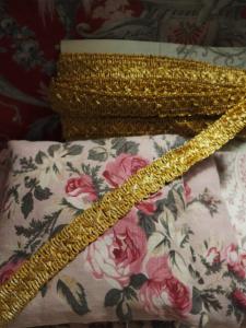 Galon ancien en fil métallisé or