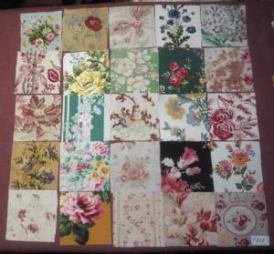 LOT DE 25 COUPONS DE TISSUS ANCIENS POUR PATCHWORK