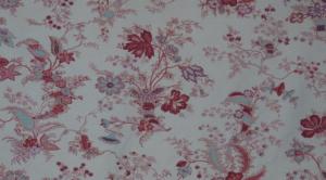 Tissu ancien, 1900 , belles fleurs d'indienne