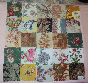 LOT DE 25 COUPONS DE TISSUS ANCIENS POUR PATCHWORK