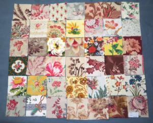   Lot de 42 petits coupons de tissus anciens pour patchwork..xxxxxx